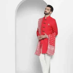 red-swarn-solid-achkan-set-tentor
